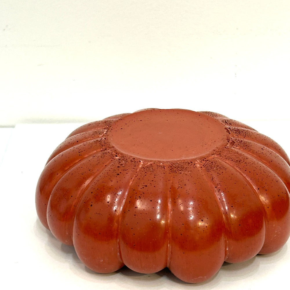 Terracotta Scalloped Concrete Decorative Bowl - by Hirman Ahmed|5584