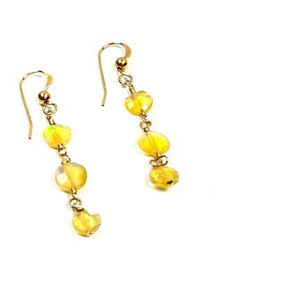 Ethiopian Opal Pendant 14k Gold-filled Earrings - by Sarita Kamat Designs|5197