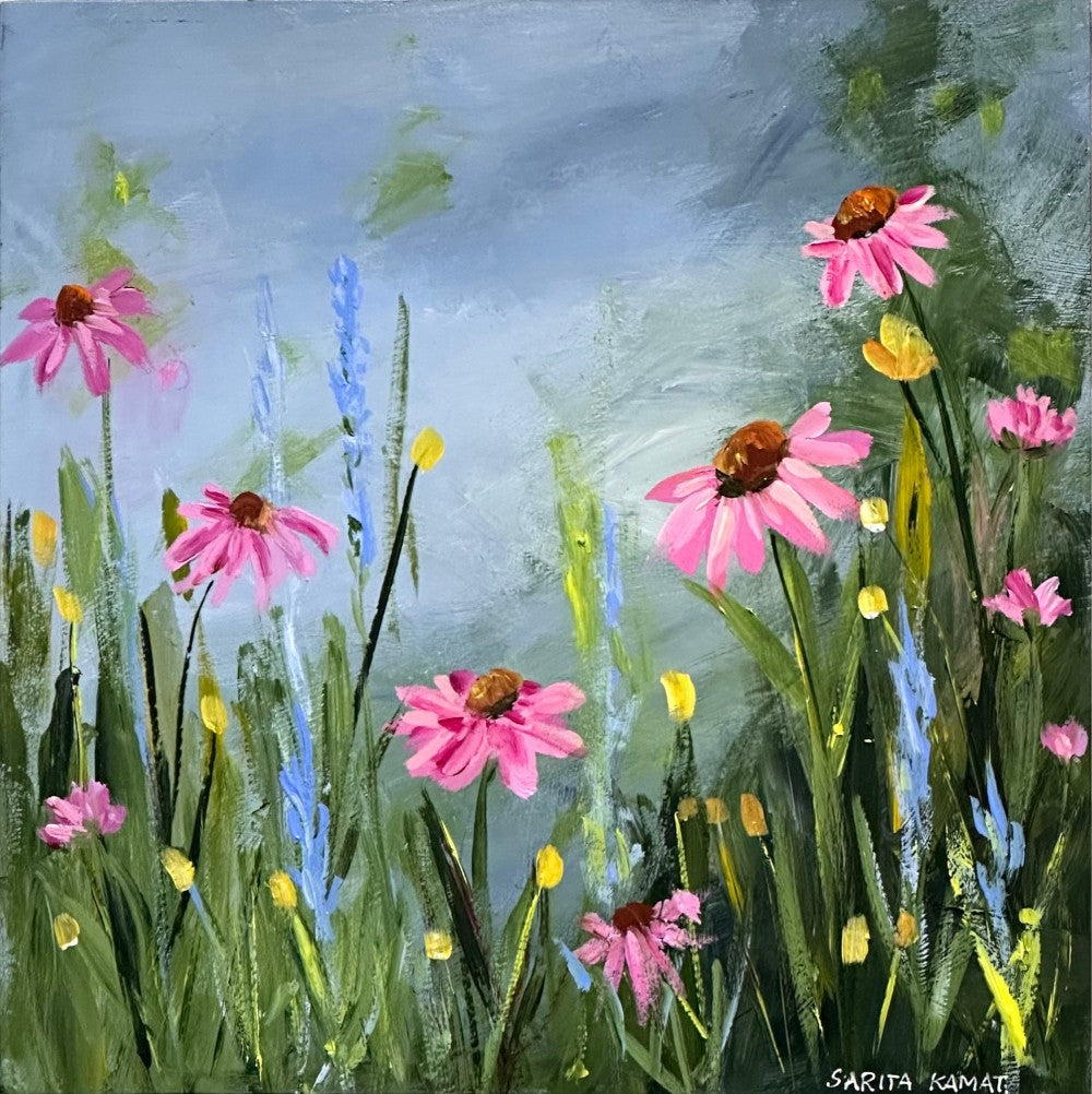 Coneflowers Dancing in the Wind - 8x8x2"|4314