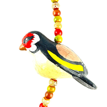 78. Painted wood bird with small round top bell - By Lesa Davis|4286