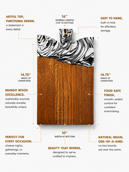 Black & White Charcuterie Board|4385
