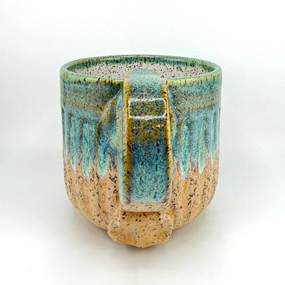 Handmade Ceramic Green-teal Mug - by Frank Seter|3981