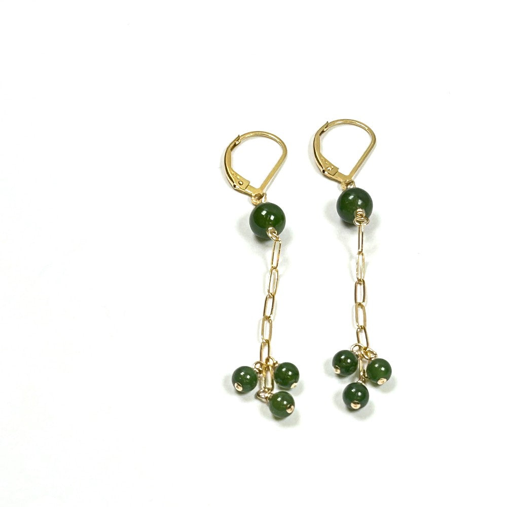 Jade Cascade – Jade and 14k Gold-Filled Earrings - by Sarita Kamat Designs|4626
