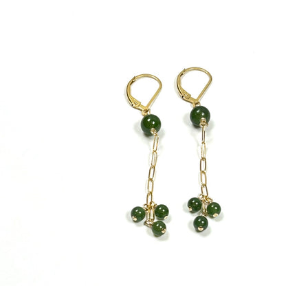 Jade Cascade – Jade and 14k Gold-Filled Earrings - by Sarita Kamat Designs|4626