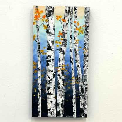 The Birch Forest #43 Whispers of Autumn   - by Sarita Kamat Designs|5154