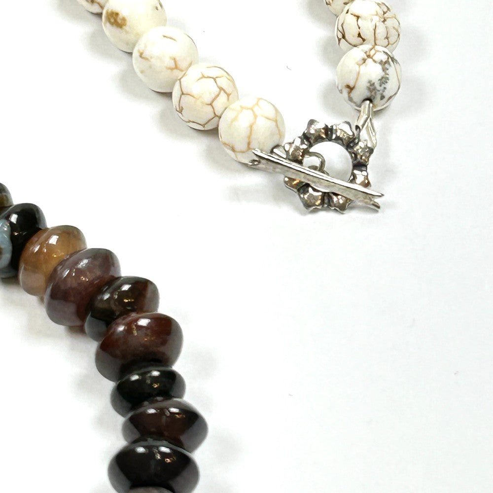 Agate & Howlite Gemstone Necklace – by Sarita Kamat Designs|4581