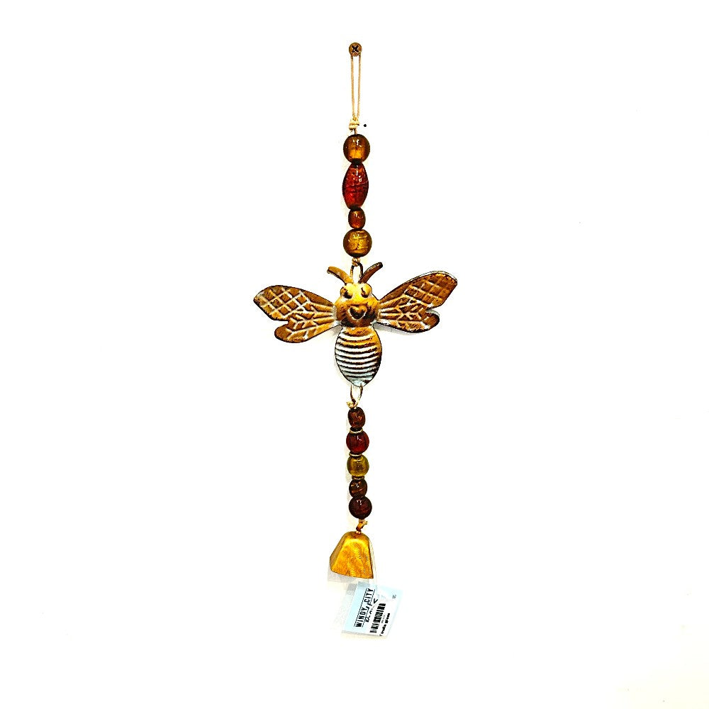 98. Bee bell w/ India glass beads - By Lesa Davis|4304