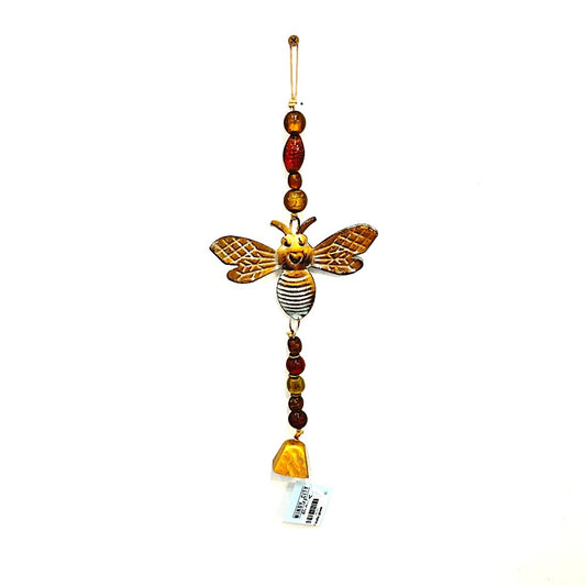 98. Bee bell w/ India glass beads - By Lesa Davis|4304