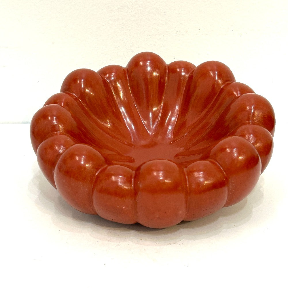 Terracotta Scalloped Concrete Decorative Bowl - by Hirman Ahmed|5586