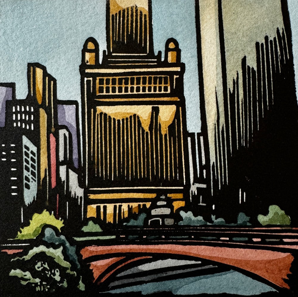 Crossing Wabash #8 - Framed - by Jill Kramer|4947