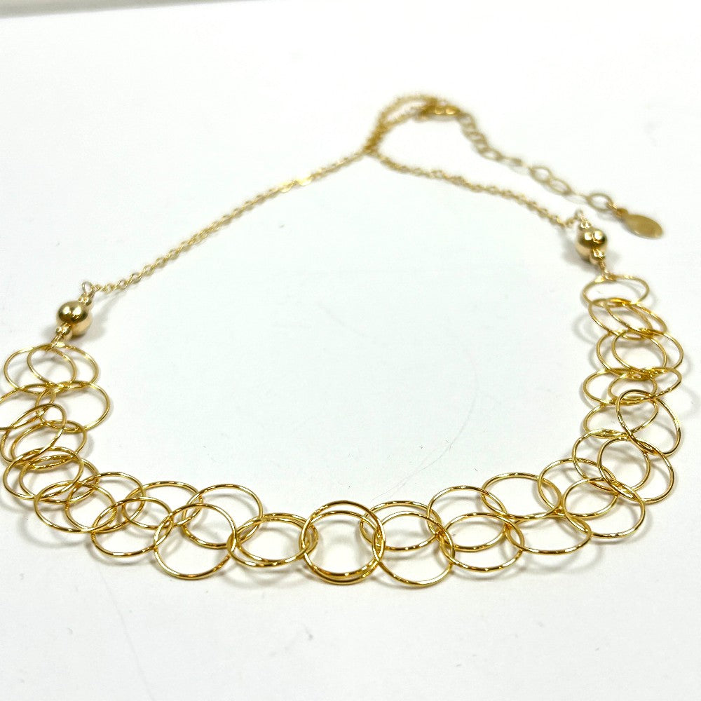 !4k Gold Filled Linked Circle Necklace - by Sarita Kamat Designs|5188