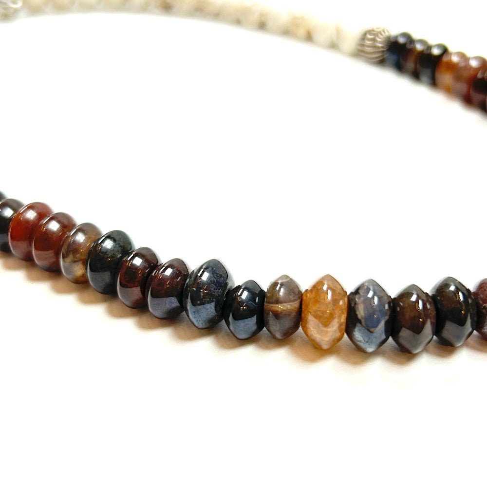 Agate & Howlite Gemstone Necklace – by Sarita Kamat Designs|4580