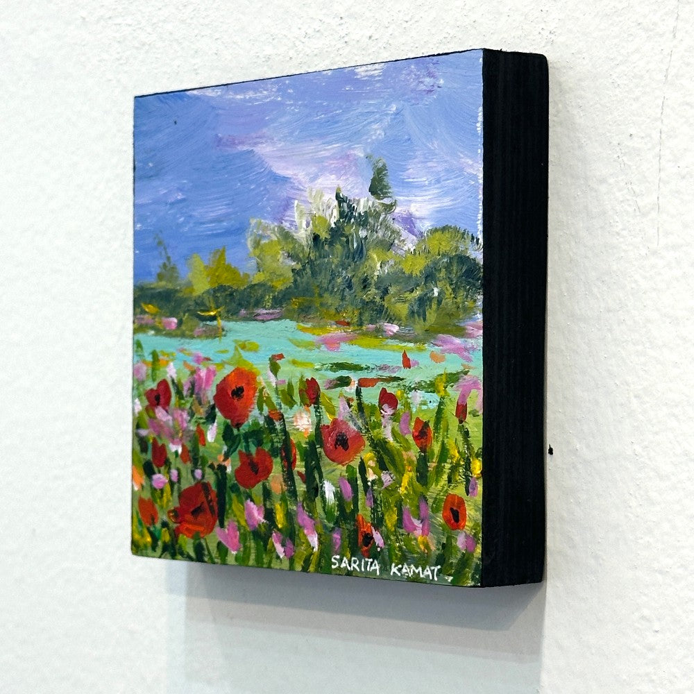 Poppies at the Pond - Sarita Kamat|3407