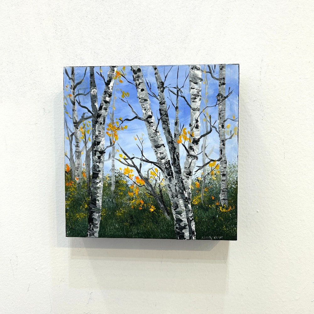 The Birch Forest #42 Golden Leaves  - by Sarita Kamat Designs|5150