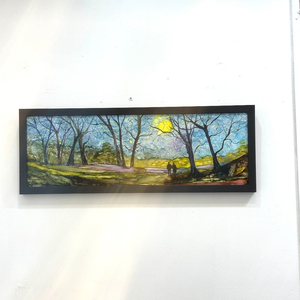 Together Through the Seasons, Alcohol Ink Art  – by Sarita Kamat Designs|5091