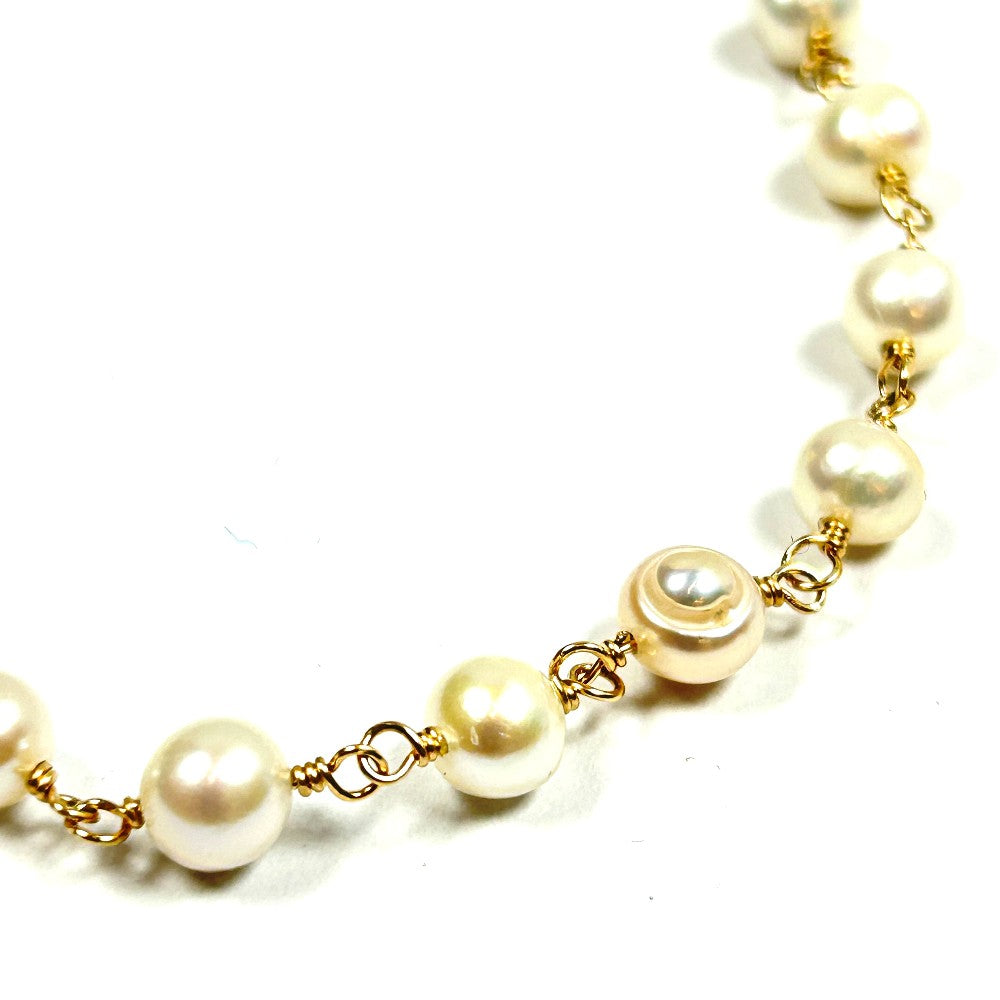 Freshwater Pearl and 14k Gold-Filled Necklace - by Sarita Kamat Designs|4880