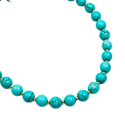 Chalk Turquoise with 14k Gold- Filled Accents Necklace - by Sarita Kamat Designs|4604