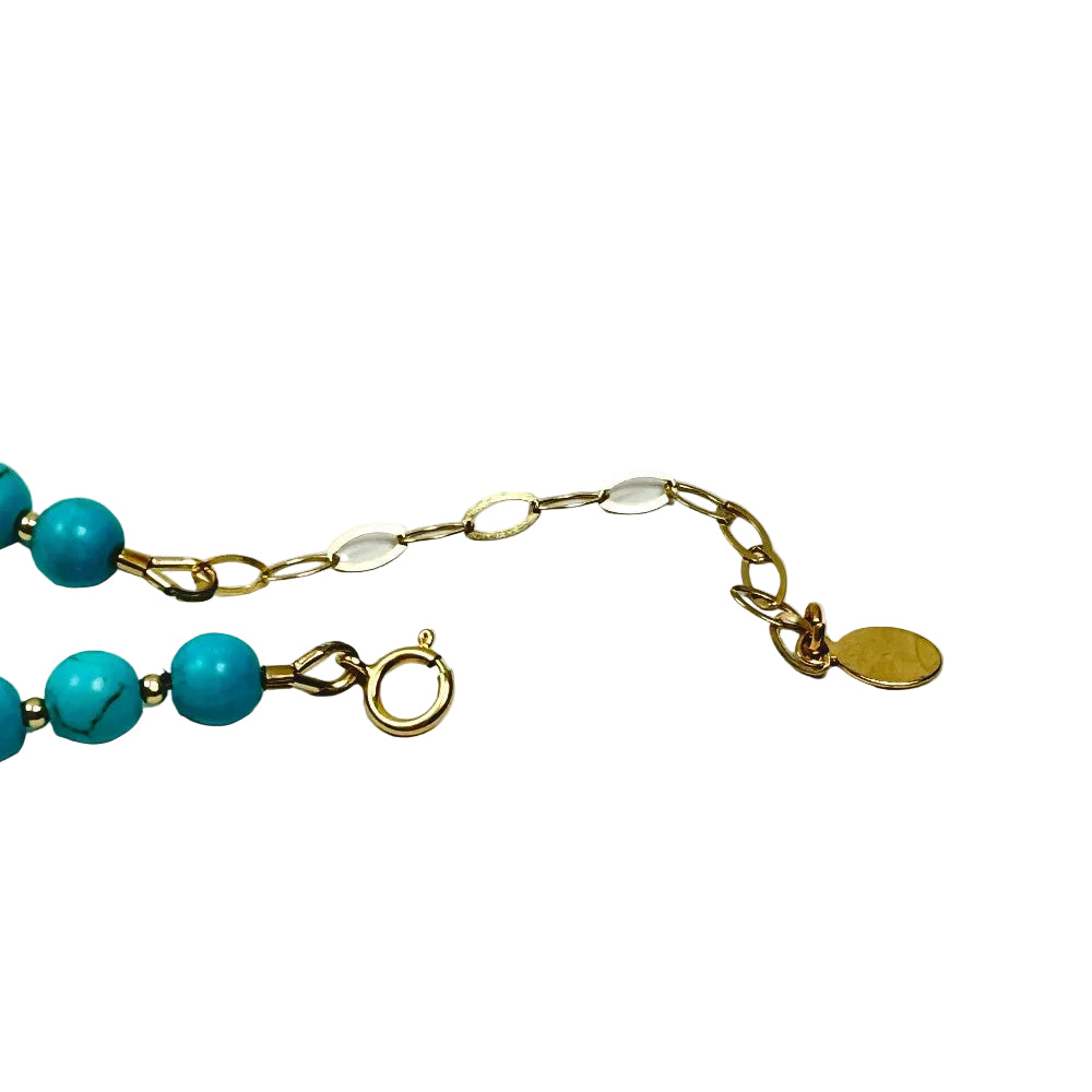 Chalk Turquoise with 14k Gold- Filled Accents Necklace - by Sarita Kamat Designs|4605
