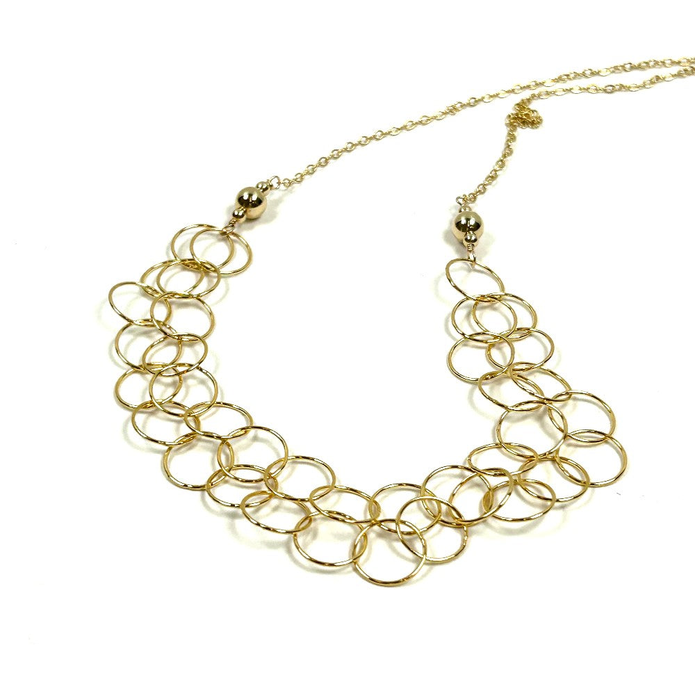 !4k Gold Filled Linked Circle Necklace - by Sarita Kamat Designs|5190