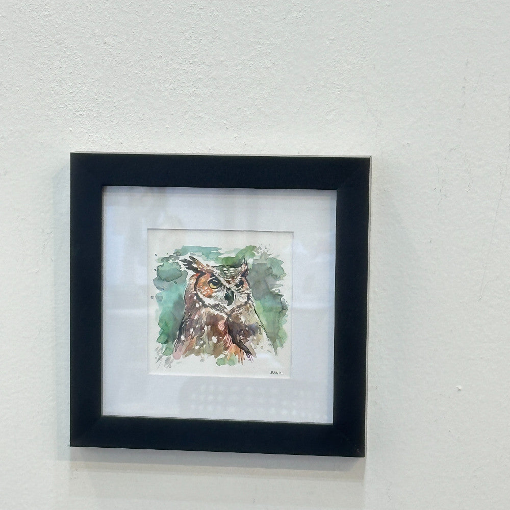 Owl- original watercolor by Salil Kamat|5716